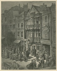 Illustratie van Bishopsgate Street door Gustave Dore
